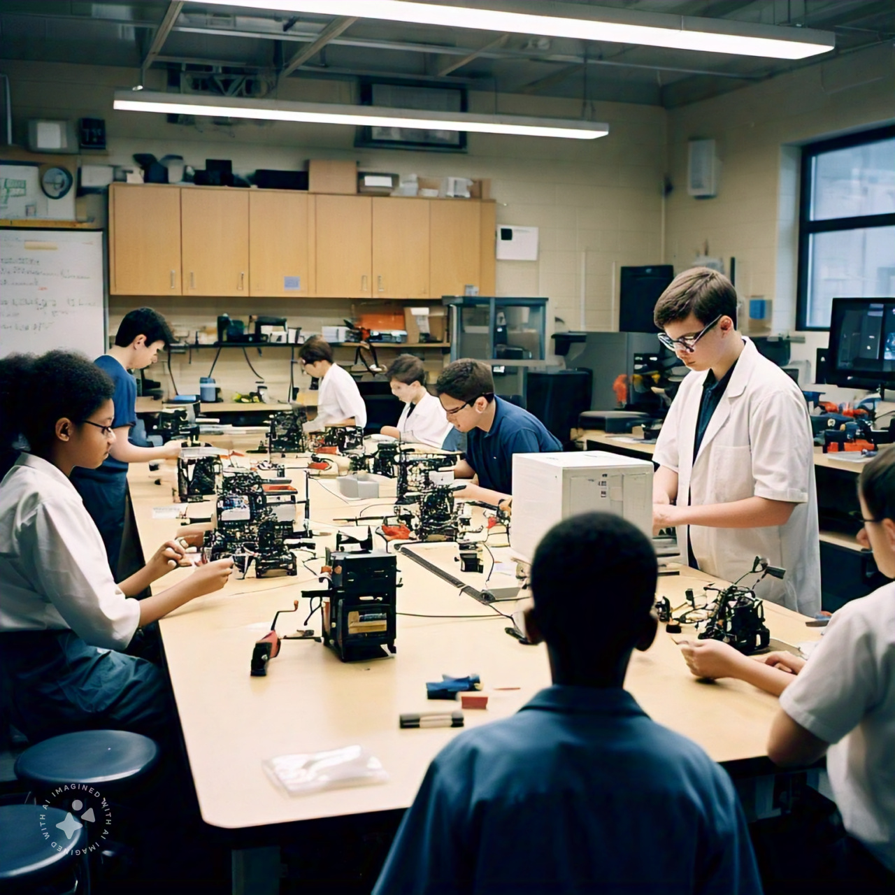 Hands-on robotics lab for students, where learning meets innovation