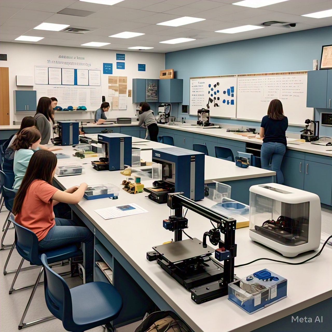  A cutting-edge STEM lab fostering creativity, problem-solving, and innovation in students.