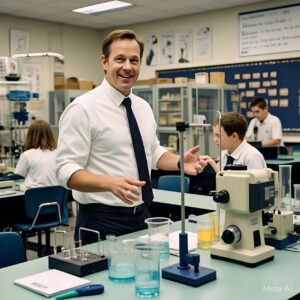 Modern STEM lab setup with robotics kits, computers, and science equipment for hands-on learning.