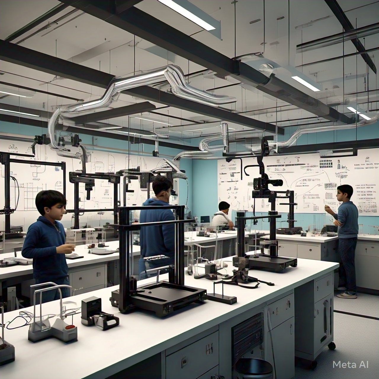 A high-tech STEM lab in Aligarh featuring robotics, coding kits, and interactive experiments for student innovation.