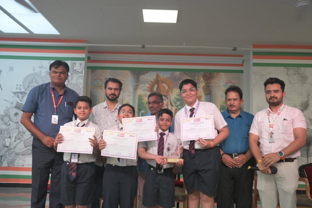 Students receiving STEM achievement certificates
