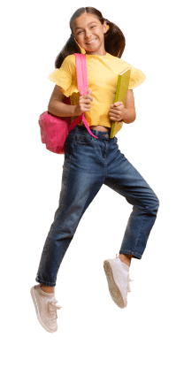 pretty teen girl going to school jumping on yello 2023 09 21 21 17 22 utc Background Removed 1