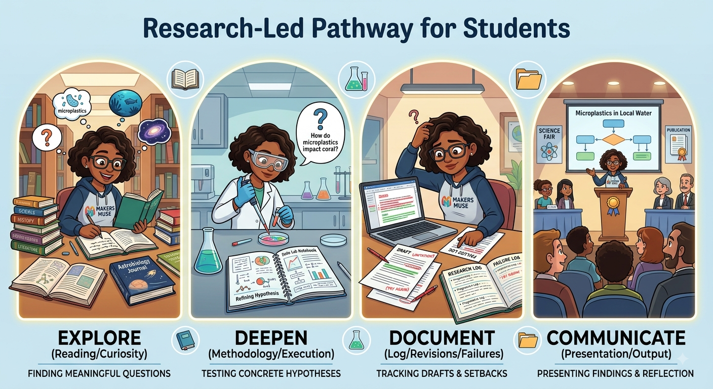 research-led college admissions for school students