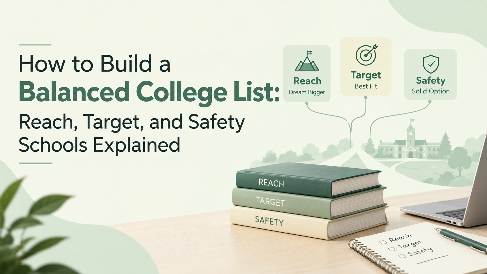 How to build a balanced college list: reach, target, and safety schools