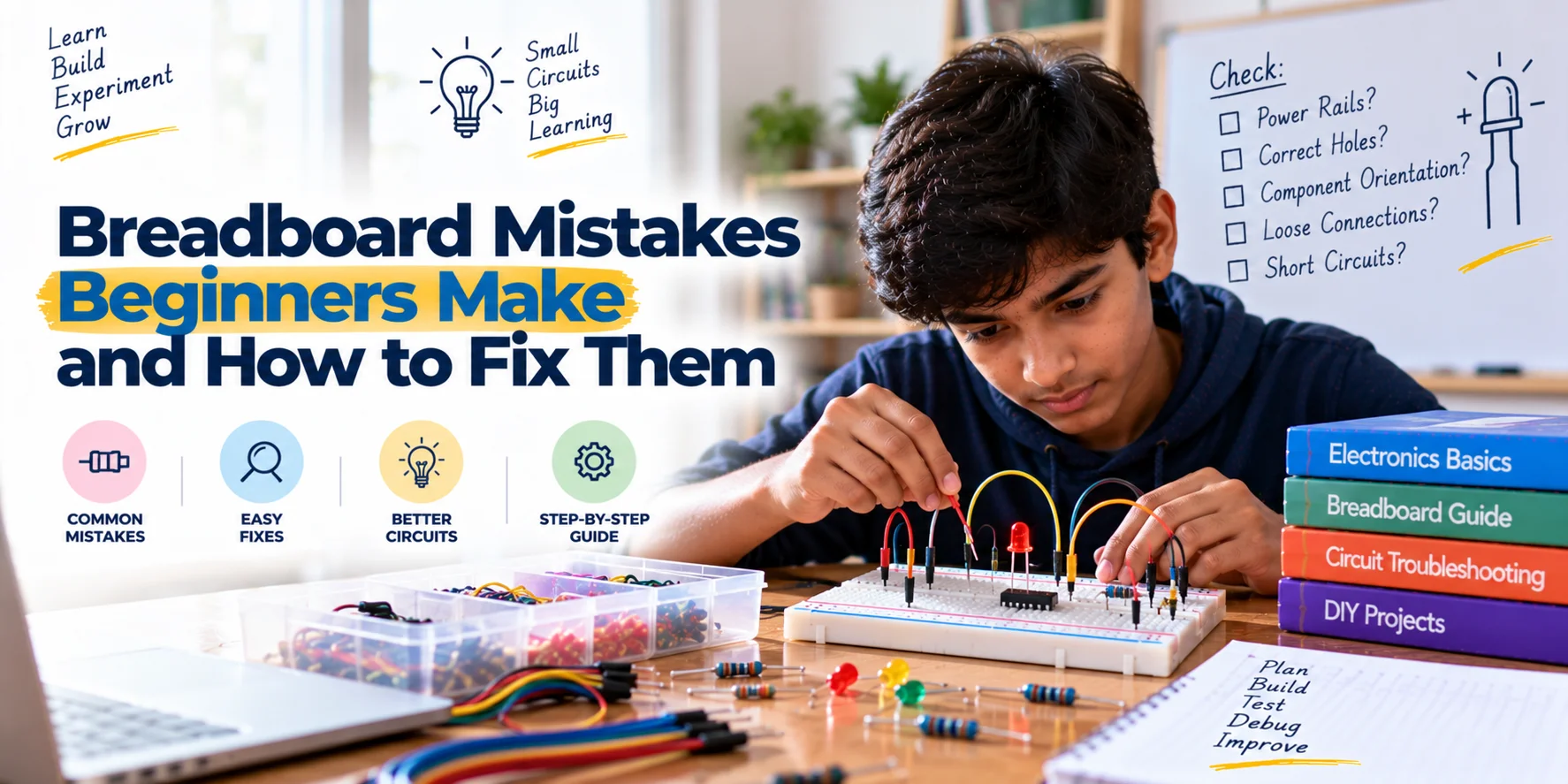 Breadboard Mistakes Beginners Make and How to Fix Them