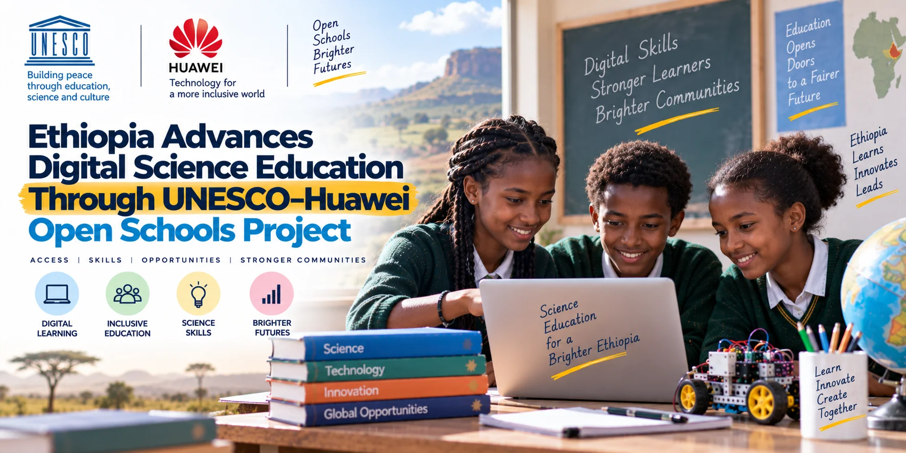 Ethiopia Advances Digital Science Education Through UNESCO–Huawei Open Schools Project