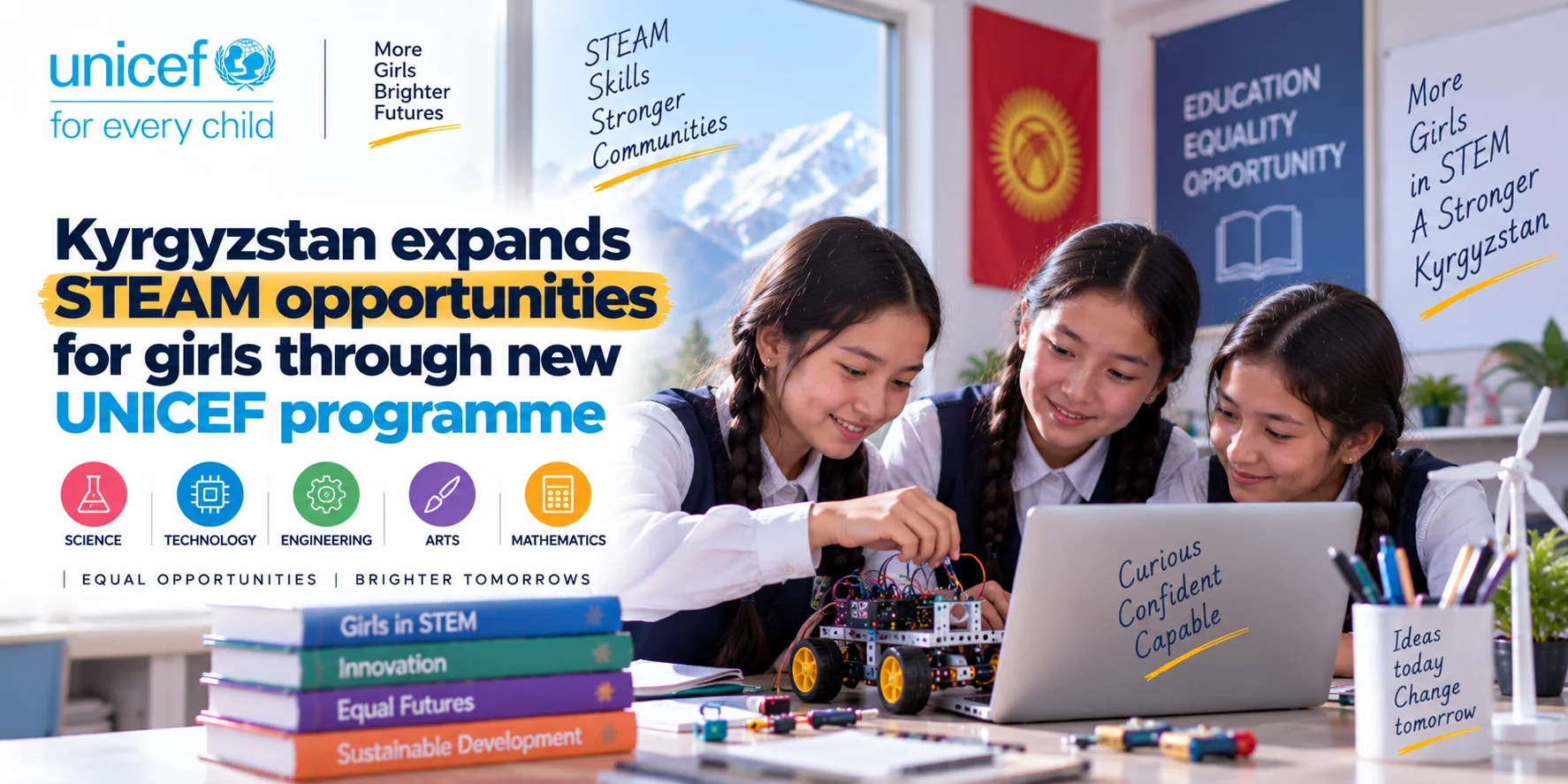 Read more about the article Kyrgyzstan expands STEAM opportunities for girls through new UNICEF programme