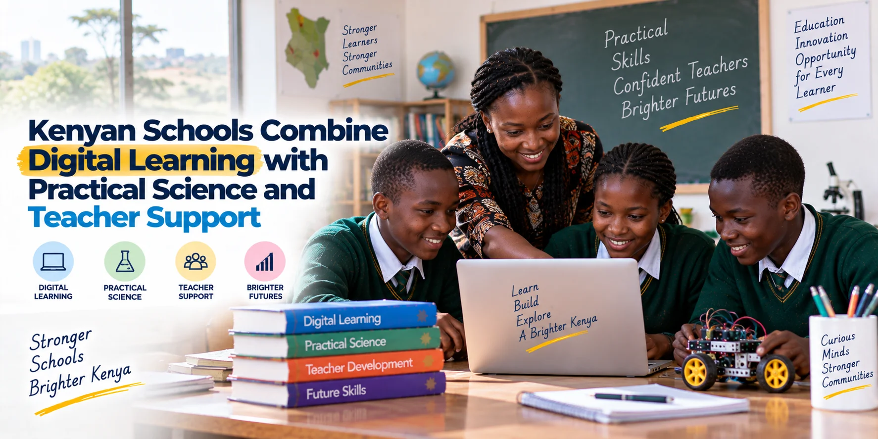 Read more about the article Kenyan Schools Combine Digital Learning with Practical Science and Teacher Support