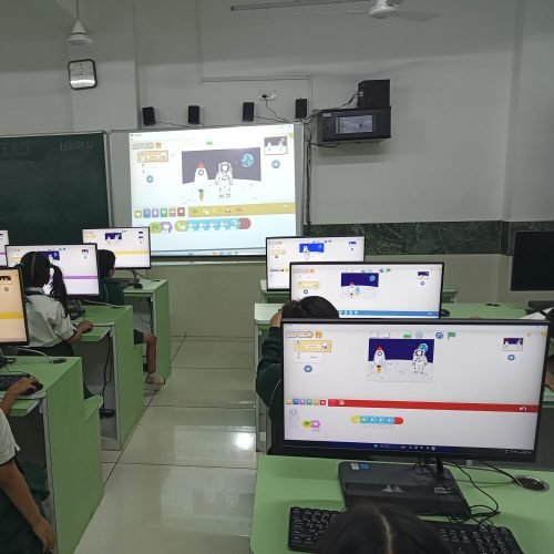 Kids exploring technology