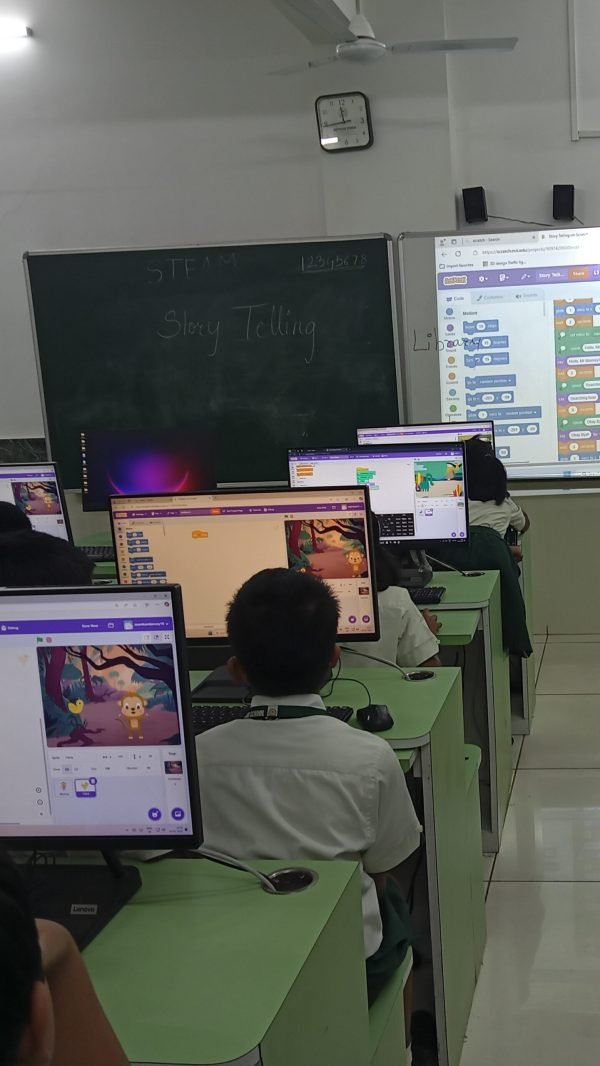 Kids interacting digitally