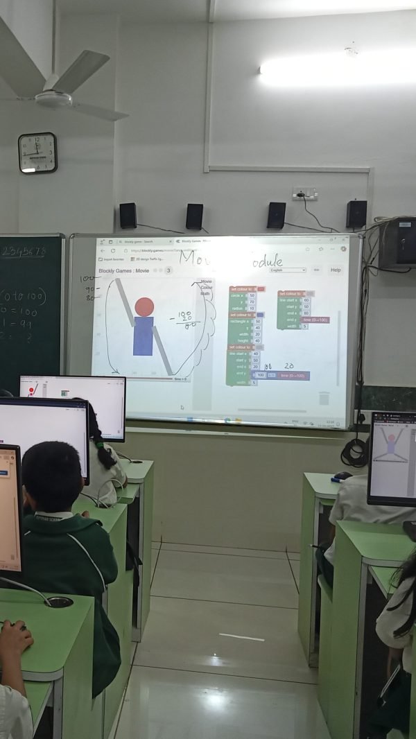 Children in tech class