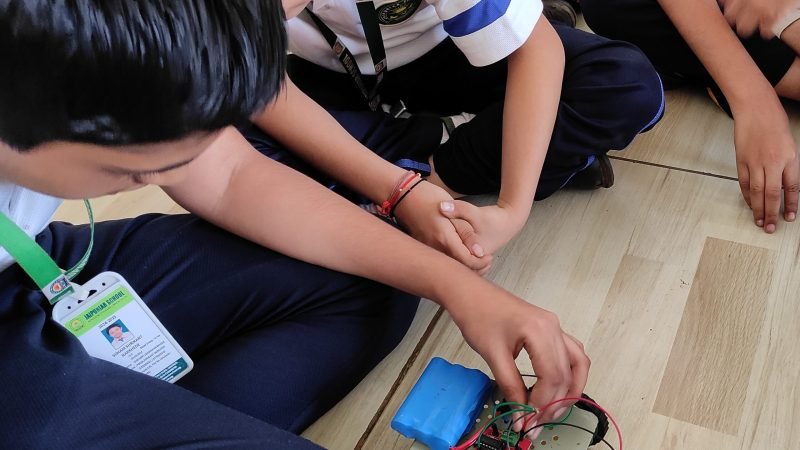 Students with gadgets