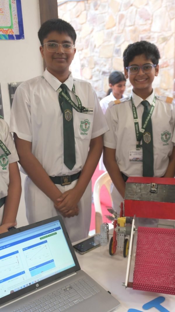 Students engaged in a STEM lab activity in Varanasi